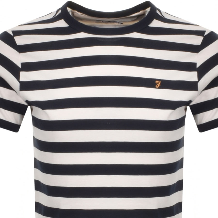Alternative Image for ProductFarah Vintage Belgrove Stripe T Shirt Navy2